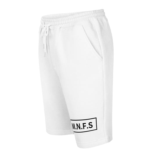 M.N.F.S. Men's fleece shorts White